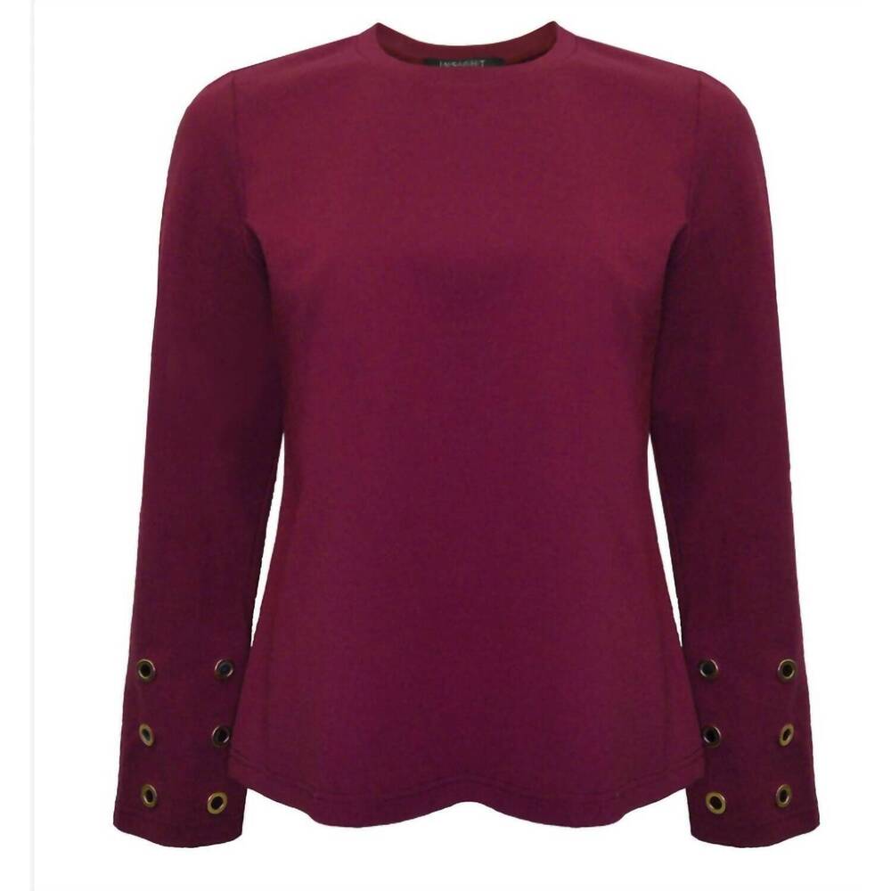 NEW INSIGHT women's bordeaux blouse in burgundy